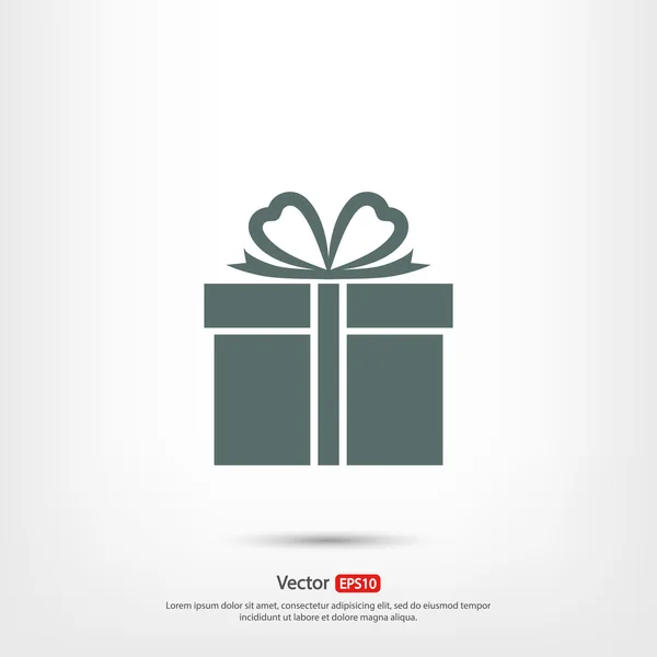 Icono de caja de regalo — Vector de stock