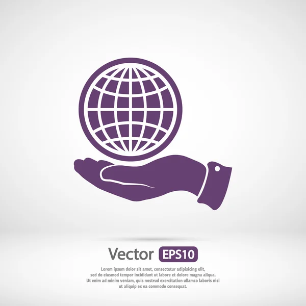 Globo Icono de diseño — Vector de stock