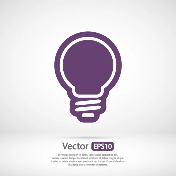 Icono de bombilla — Vector de stock