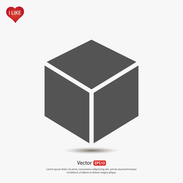 Icono de diseño del logotipo del cubo 3d — Vector de stock