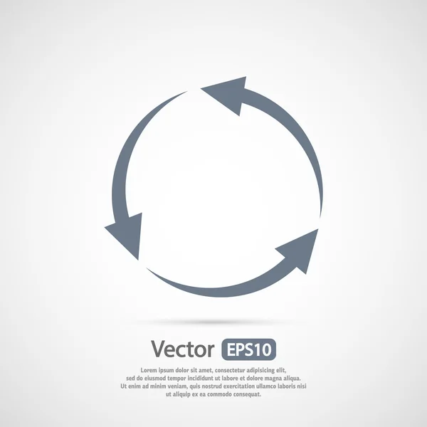 Flecha circular icono — Vector de stock