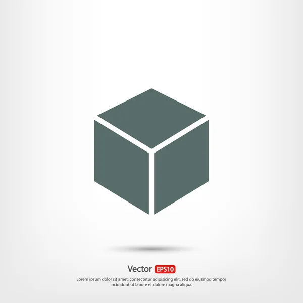 Icono de diseño del logotipo del cubo 3d — Vector de stock