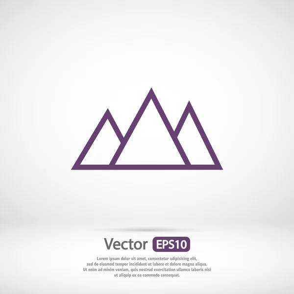 Montañas icono de diseño — Vector de stock