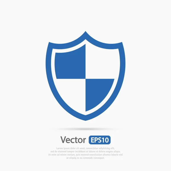 Ícone de escudo, estilo de design plano — Vetor de Stock