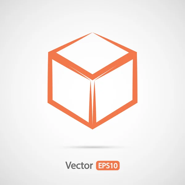 Ícone de design de logotipo cubo 3d — Vetor de Stock