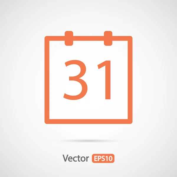 Calendar icon,  Flat design style — Stock Vector