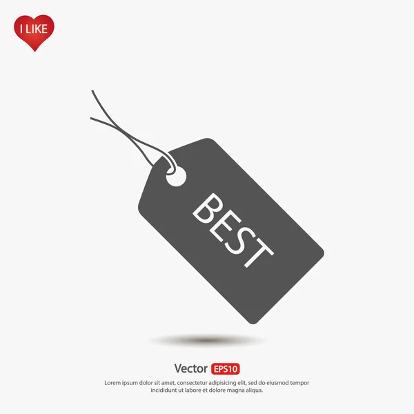 Best Tag icon design — Stock Vector