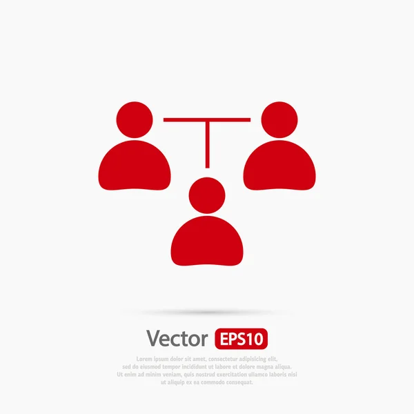 Ikona připojení, plochý design — Stockový vektor