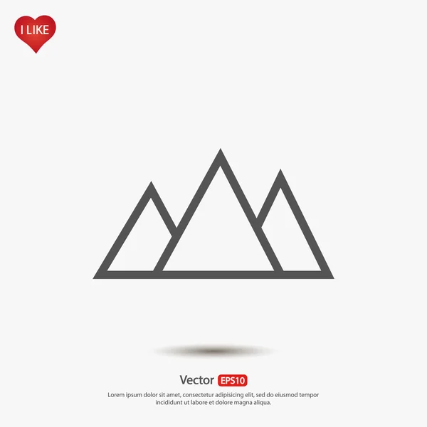 Montanhas ícone design — Vetor de Stock