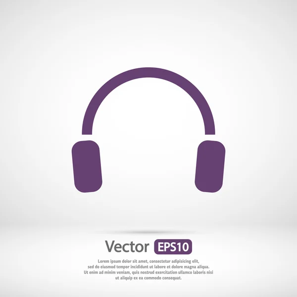 Auriculares icono de diseño — Vector de stock