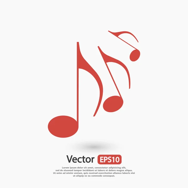 Ícone de música design — Vetor de Stock