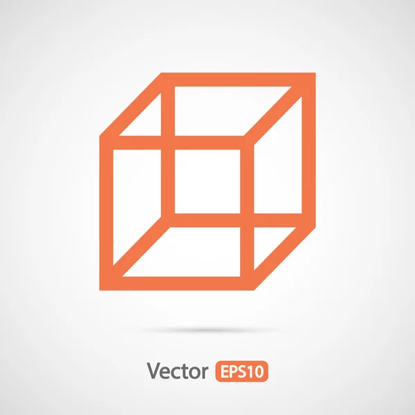 Cube icon,  Flat design — Stock Vector