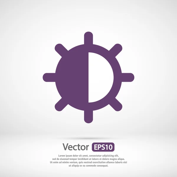 Icono de brillo y contraste — Vector de stock