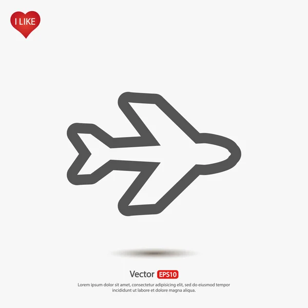 Airplane symbol design — Stock Vector