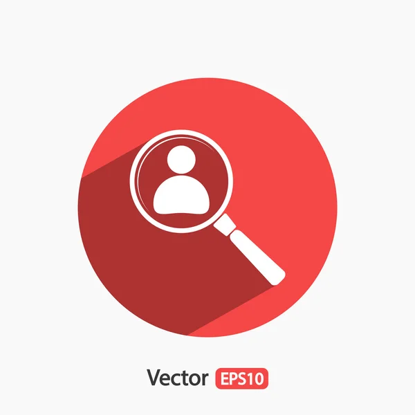 Werknemer zoek pictogram — Stockvector