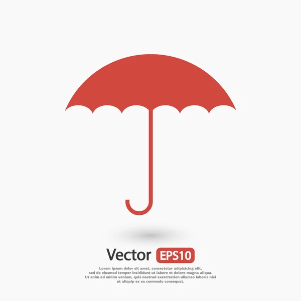 Icono de paraguas, diseño plano — Vector de stock