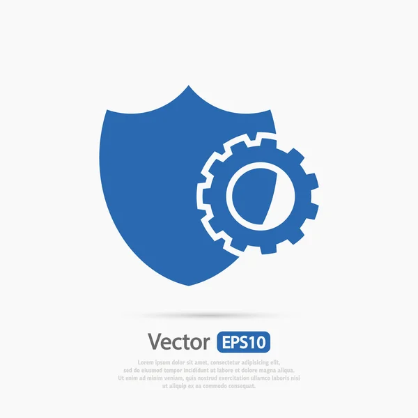 Pajzs ikon, lapos design stílusban — Stock Vector