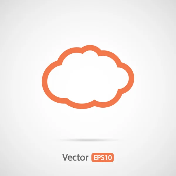 Pictograma cloud, design plat — Vector de stoc