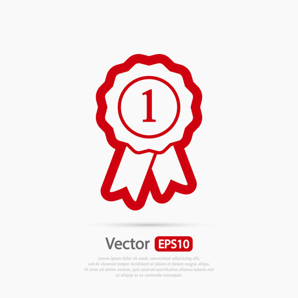 Badge with ribbons icon