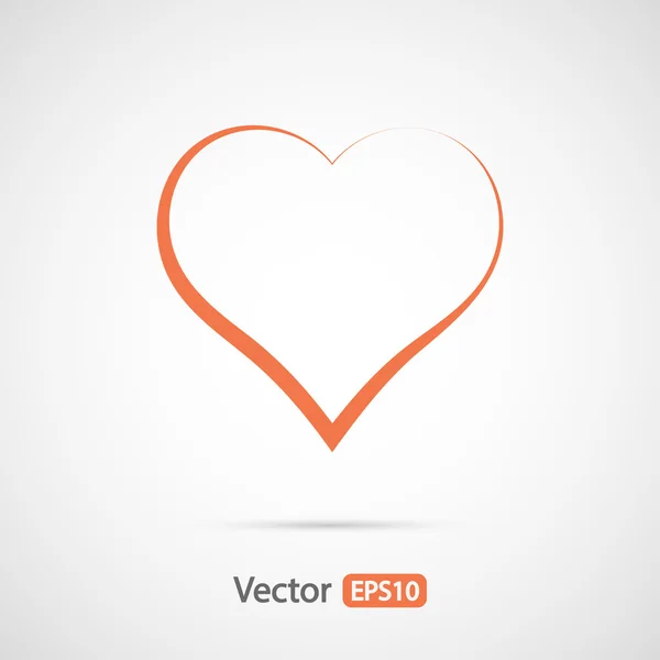 Icono de corazones, diseño plano — Vector de stock