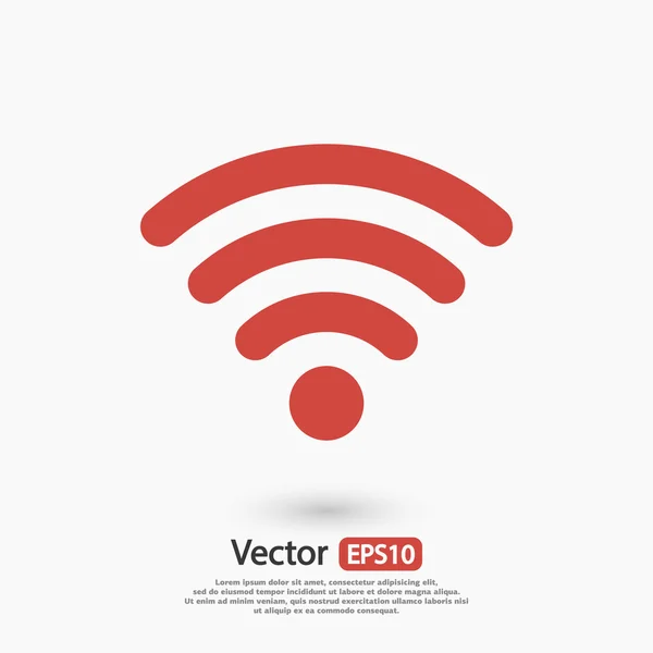 Icona wireless, Stile design piatto — Vettoriale Stock