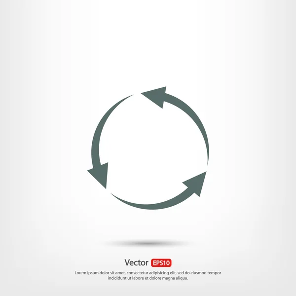 Flecha circular icono — Vector de stock