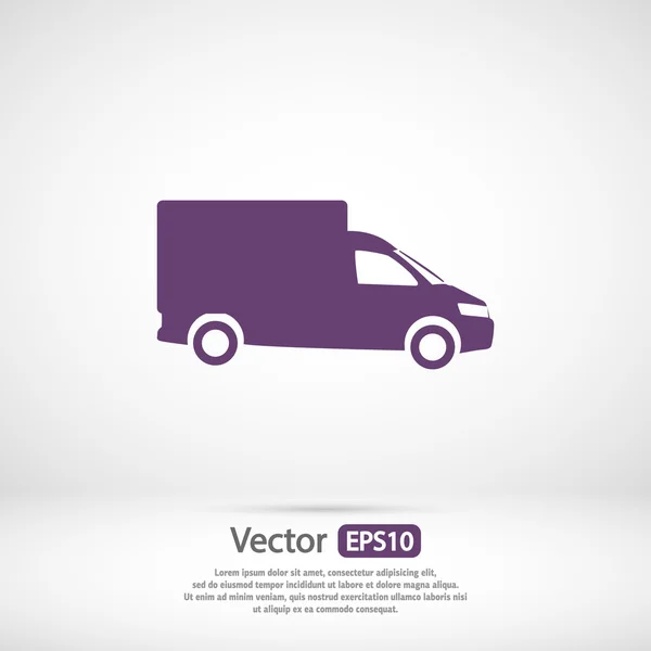 Truck flat icon — Stock Vector