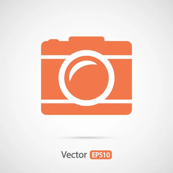 Platte pictogram van de camera — Stockvector