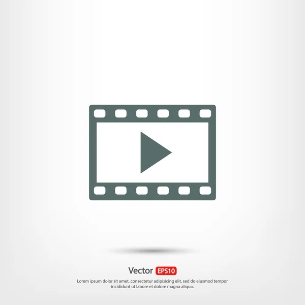 Ikona videa, plochý design — Stockový vektor