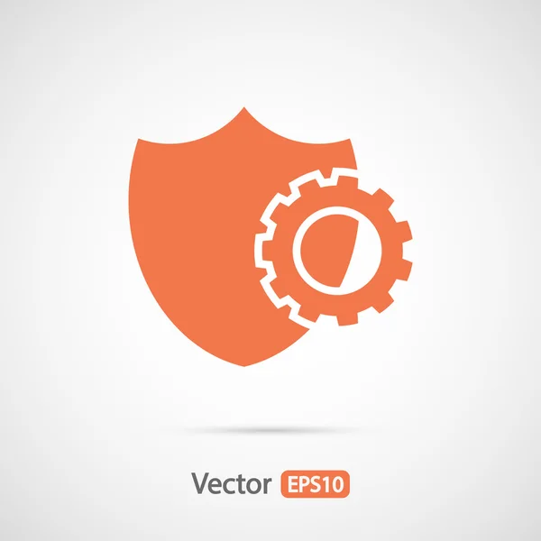 Icono de escudo, Estilo de diseño plano — Vector de stock