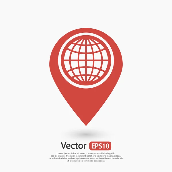 Icono de marca, puntero — Vector de stock