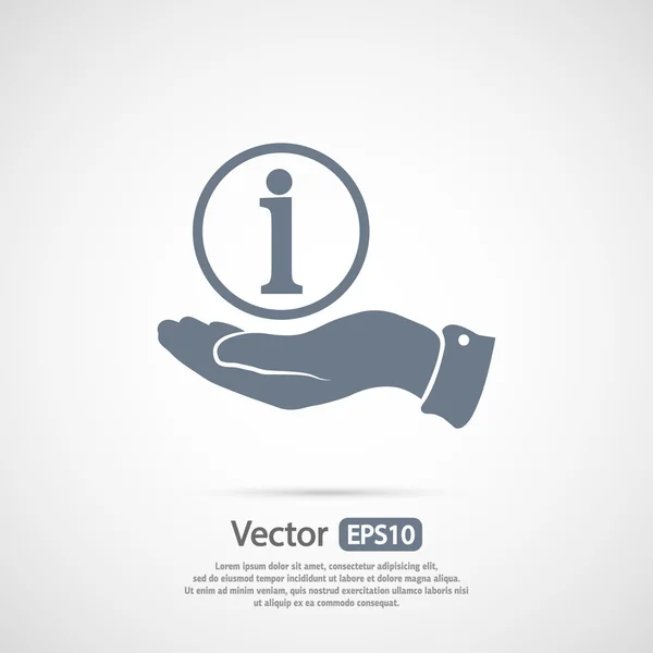 Signo de información icono — Vector de stock