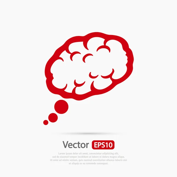 Agy ikon lapos design stílusban — Stock Vector