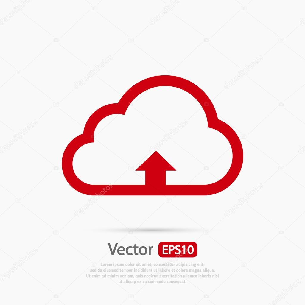 computing cloud upload icon