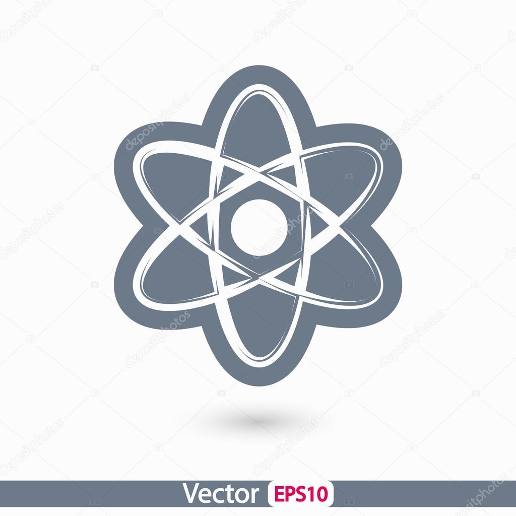 Atom icon. flat design