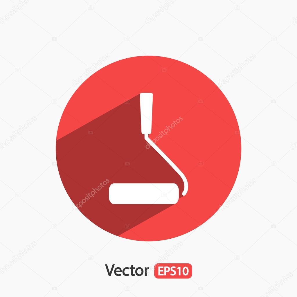 Roller icon Flat design style