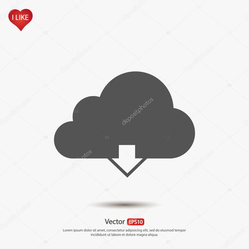cloud computing download icon