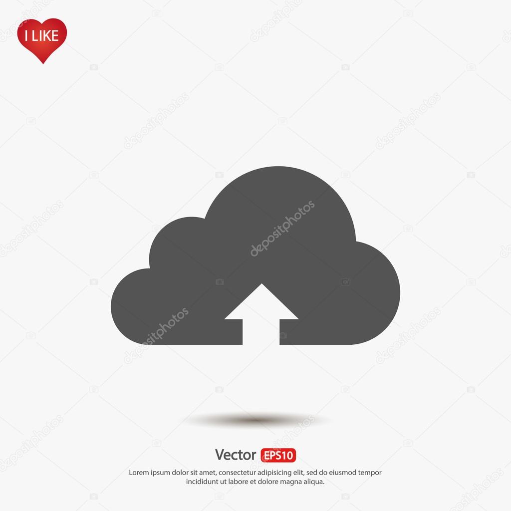 computing cloud upload icon