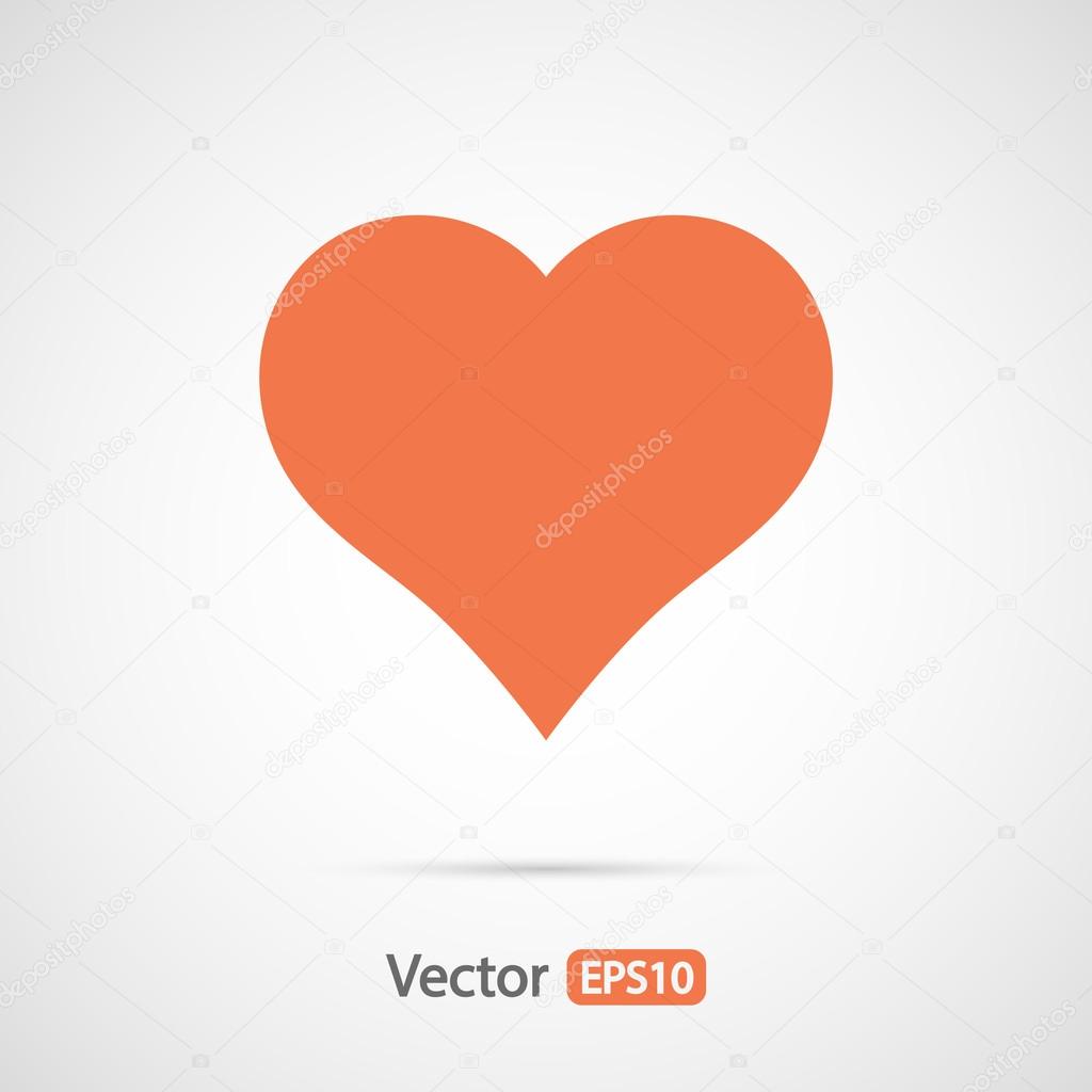 Hearts icon, flat design