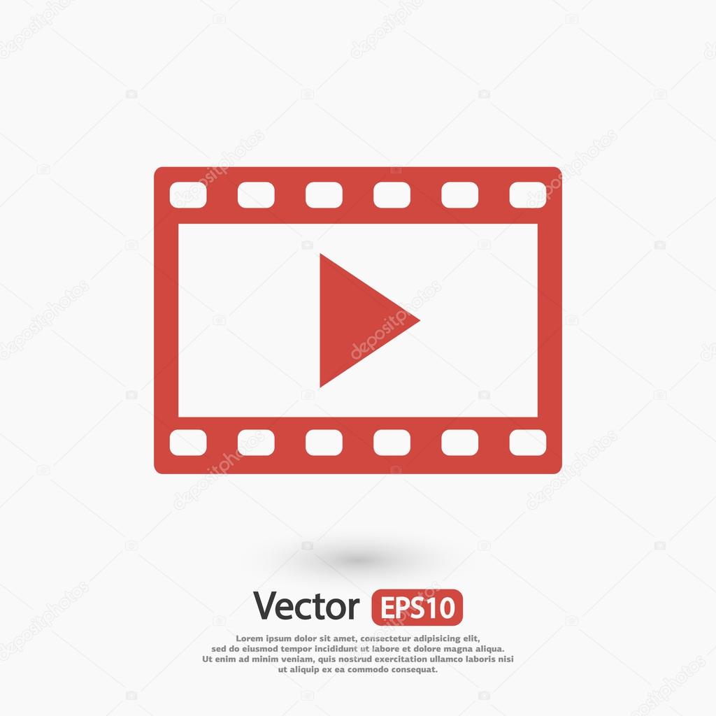 Video icon, flat design