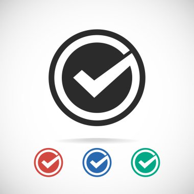 simge onaylayın. düz tasarım stil