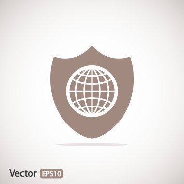 Kalkan kutsal kişilerin resmi, düz tasarım stili