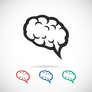 Beyin simge düz tasarım stil