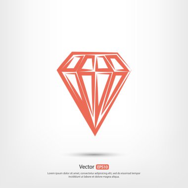 elmas simgesi, düz tasarım