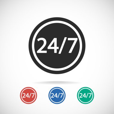 bir gün ve 7 gün 24 saat bir hafta simgesi.