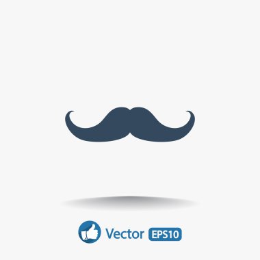 Bıyık düz simgesi