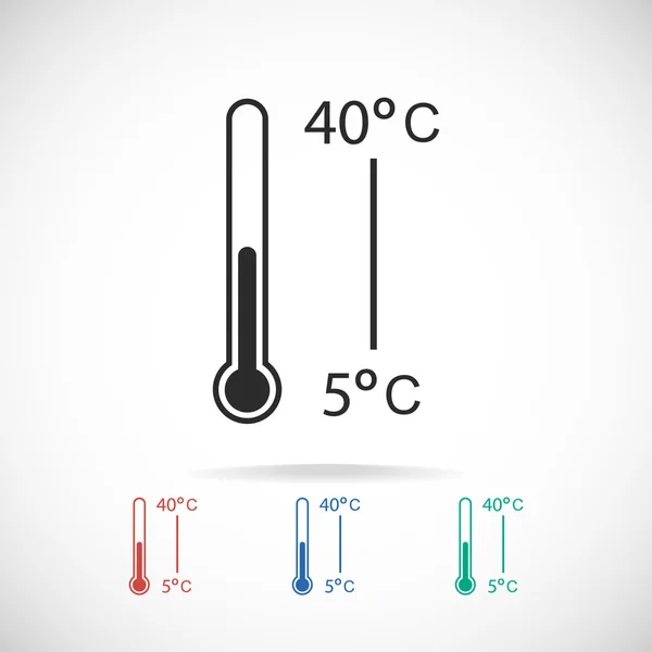 Conception d'icône de thermomètre — Image vectorielle