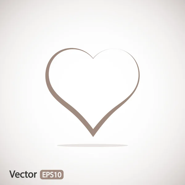 Design plat Heart Icon — Image vectorielle