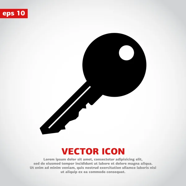 Icono clave, diseño plano — Vector de stock