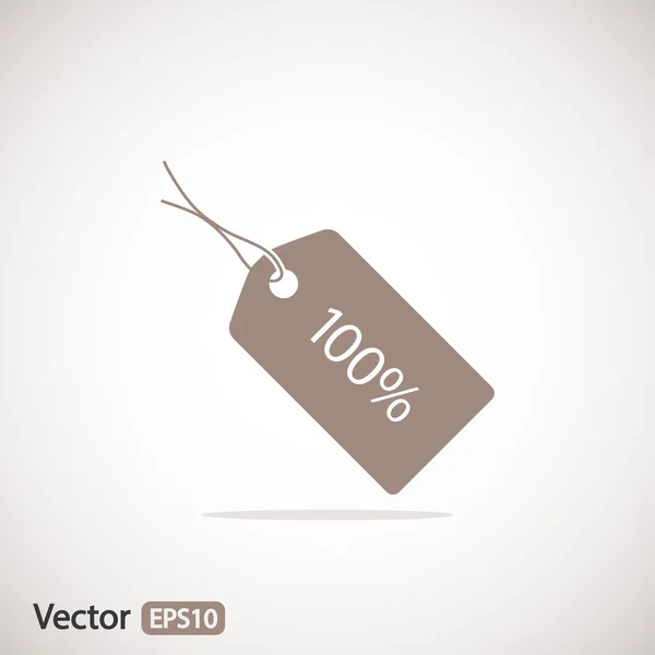 100 percent's tag icon — Stock Vector